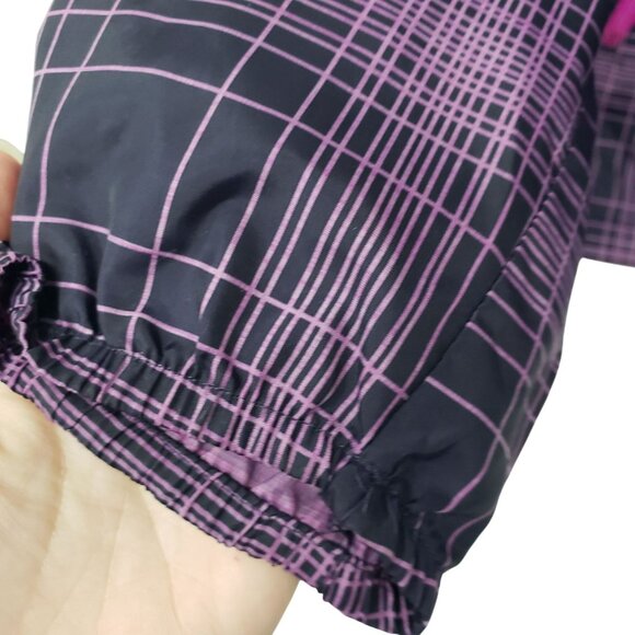 Nike Phenom Vapor Purple Plaid Hooded Lightweight Windbreaker Running Jacket - Picture 3 of 12